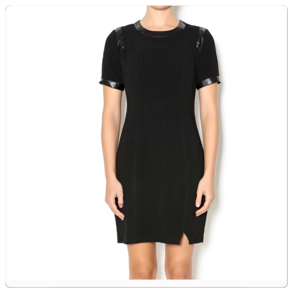 NWT, Romeo + Juliet Black Leather Trim Dress!